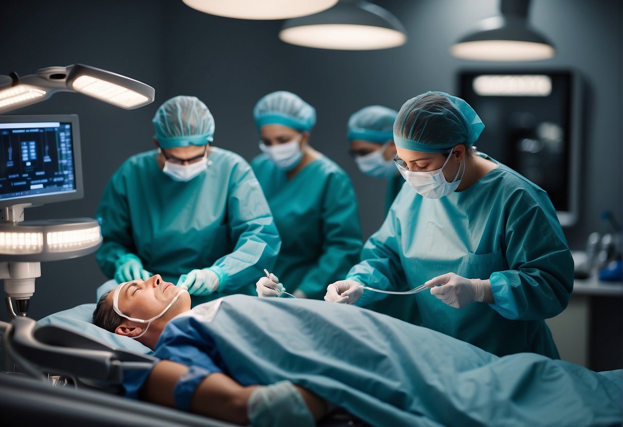 A surgical team performs frequent procedures in a modern operating room, with specialized instruments and equipment for jaw surgery